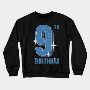 9th birthday for boys Crewneck Sweatshirt